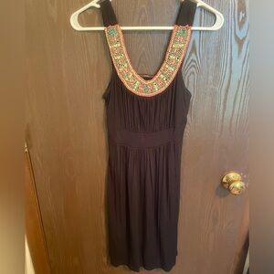 Beaded collar dress